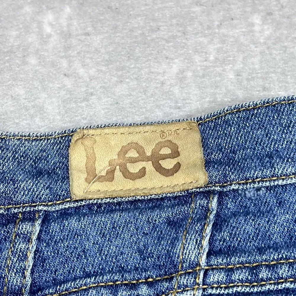 Vintage 80s LEE Sexy Chic Mom Tapered Jeans Womens SZ 31x30 High-Waist Acid-Wash - Picture 10 of 14